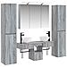 Set di mobili per il bagno 6 pcs Sonoma grigio - Foto miniatura 1