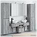 Set di mobili per il bagno 6 pcs Sonoma grigio - Foto miniatura 2