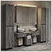 Set di mobili per il bagno 6 pcs Sonoma grigio - Foto miniatura 4
