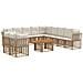Set Divano da Giardino 12 pz Naturale e Bianco Crema polyrattan - Foto miniatura 1