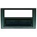 Adattatore autoradio Mascherina con foro ISO-Doppio ISO- Doppio DIN colore nero Audi A4 03299 - Foto miniatura 1