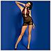 Baby Doll Sexy Donna Hot Lingerie Con Tanga Desiree Taglia Unica Nero Fuxia - Foto miniatura 1