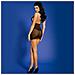 Baby Doll Sexy Donna Hot Lingerie Con Tanga Desiree Taglia Unica Nero Fuxia - Foto miniatura 2