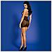 Baby Doll Sexy Donna Hot Lingerie Con Tanga Desiree Taglia Unica Nero Fuxia - Foto miniatura 3