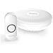 Kit Campanello con Batteria con Sensore Porta + Pulsante - Circolare, Bianco - Foto miniatura 1