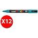 Uniposca - Marcatore A Base D'acqua - Punta Media Pc - 5m -1,8-2,5 Mm - Verde Smeraldo - Conf. 12 Pz - Foto miniatura 1