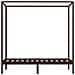 Giroletto A Baldacchino Marrone Scuro Massello Pino 90x200 Cm - Foto miniatura 5