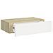 Scaffale Con Cassetti Da Parete Rovere Bianco 40x23,5x10cm Mdf - Foto miniatura 3