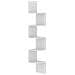 Scaffale Angolare a Muro Bianco 19x19x123 cm Legno Multistrato - Foto miniatura 2