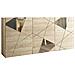 Mobile Multiuso Vittoria - 3 Ante, Ripiani, Specchi - Per Sala, Camera, Cucina, Ingresso - Legno In Truciolare Melaminico, 181 X 42 X 84 Cm - Foto miniatura 2