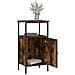 Comodino Rovere Fumo 41x31x80 Cm Legno Multistrato - Foto miniatura 3