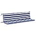 Cuscini Panca Giardino 2pz Righe Bianche Blu 200x50x7cm Tessuto - Foto miniatura 2