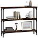 Tavolino Consolle Rovere Fumo 100x22,5x75 Cm Legno Multistrato - Foto miniatura 3