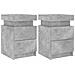 Comodini Con Luci Led 2pz Grigio Cemento 35x39x55 Cm - Foto miniatura 2