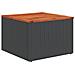 Tavolo Da Giardino Nero 55x55x37 Cm Polyrattan E Legno Acacia - Foto miniatura 2
