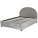 Letto Contenitore Velluto Grigio Chiaro 160 X 200 Cm Vaucluse - Foto miniatura 2