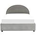 Letto Contenitore Velluto Grigio Chiaro 160 X 200 Cm Vaucluse - Foto miniatura 4