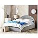 Letto Contenitore Velluto Grigio Chiaro 160 X 200 Cm Vaucluse - Foto miniatura 1