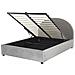 Letto Contenitore Velluto Grigio Chiaro 160 X 200 Cm Vaucluse - Foto miniatura 6