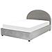 Letto Contenitore Velluto Grigio Chiaro 160 X 200 Cm Vaucluse - Foto miniatura 7