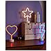 Set Di 3 Decorazioni Led Neon Multicolore Floretta - Foto miniatura 1