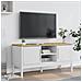 Mobile Tv Floro Bianca 114x43x55 Cm In Legno Massello Di Pino - Foto miniatura 3