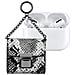Borsa Mini Per Airpods Any Generation Cosmo Snake Design Con Catena, Bianco / Nero - Foto miniatura 1