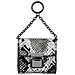 Borsa Mini Per Airpods Any Generation Cosmo Snake Design Con Catena, Bianco / Nero - Foto miniatura 2