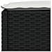 Sgabello Giardino con Cuscino Nero 63,5x56x32 cm in Polyrattan - Foto miniatura 4
