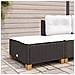 Sgabello Giardino con Cuscino Nero 63,5x56x32 cm in Polyrattan - Foto miniatura 5