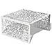 Lusso Casadino -  Tavolino Con Design Geometrico Traforato Argento In Alluminio - Foto miniatura 1