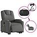 Lusso Casadino -  Poltrona Alzapersona Massaggi Elettrica Grigio Scuro Tessuto - Foto miniatura 5