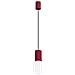 Sollux Lighting Lampada A Sospensione Halo 1 Bordeaux Sl.1749 - Moderno Lampada A Sospensione Borgogna 120x12x12 Cm - Foto miniatura 1