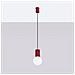 Sollux Lighting Lampada A Sospensione Halo 1 Bordeaux Sl.1749 - Moderno Lampada A Sospensione Borgogna 120x12x12 Cm - Foto miniatura 2