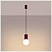 Sollux Lighting Lampada A Sospensione Halo 1 Bordeaux Sl.1749 - Moderno Lampada A Sospensione Borgogna 120x12x12 Cm - Foto miniatura 3