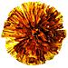 Cheerleading Pom Poms, Grandi Pon Pon Metallizzati A Doppia Testa Da 32 Cm Gold - Foto miniatura 1