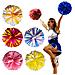 Cheerleading Pom Poms, Grandi Pon Pon Metallizzati A Doppia Testa Da 32 Cm Gold - Foto miniatura 3