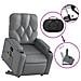 Poltrona Alzapersona Reclinabile Massaggio Grigio Similpelle - Foto miniatura 6