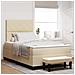 Letto a Box Spring con Materasso e Panchina Crema 120x200 cm Tessuto - Foto miniatura 2