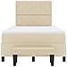 Letto a Box Spring con Materasso e Panchina Crema 120x200 cm Tessuto - Foto miniatura 9