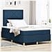 Letto Box Spring con Materasso & LED Blu 120x190 cm Tessuto - Foto miniatura 2