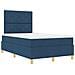 Letto Box Spring con Materasso & LED Blu 120x190 cm Tessuto - Foto miniatura 6