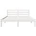 Struttura del letto con testata Bianca 160x220 cm Legno massello di pino - Foto miniatura 5