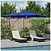 Ombrello a sbalzo Roma con LED Blu Azzurro 286x285x270 cm Alluminio - Foto miniatura 2
