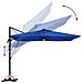 Ombrello a sbalzo Roma con LED Blu Azzurro 286x285x270 cm Alluminio - Foto miniatura 9