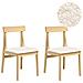 Set Di 2 Sedie Da Pranzo Isle Legno Marrone Chiaro /beige - Foto miniatura 2