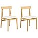 Set Di 2 Sedie Da Pranzo Isle Legno Marrone Chiaro /beige - Foto miniatura 3