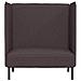 Divano alto Marrone scuro 109 x 56 x 121 cm Tessuto - Foto miniatura 4