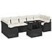 Set Divano da Giardino 8 pcs Nero 100 x 55 x 73 cm Poly Rattan - Foto miniatura 1