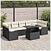 Set Divano da Giardino 8 pcs Nero 100 x 55 x 73 cm Poly Rattan - Foto miniatura 2